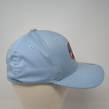 Falcons Fitted Hat Blue Medium Embroidered Logo Stretch Flexfit Yupoong