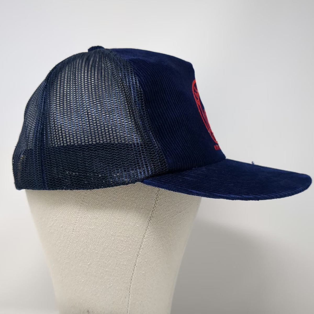 Sam Jung Trucker Hat Blue One Size Kalaloch Lodge Washington Corduroy Anchor