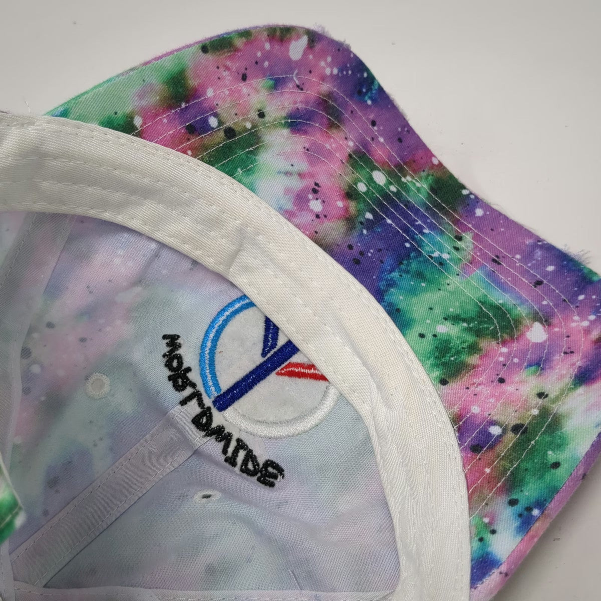 House of Commons Purple Peace Sign Distressed Tie Dye Baseball Cap One Size