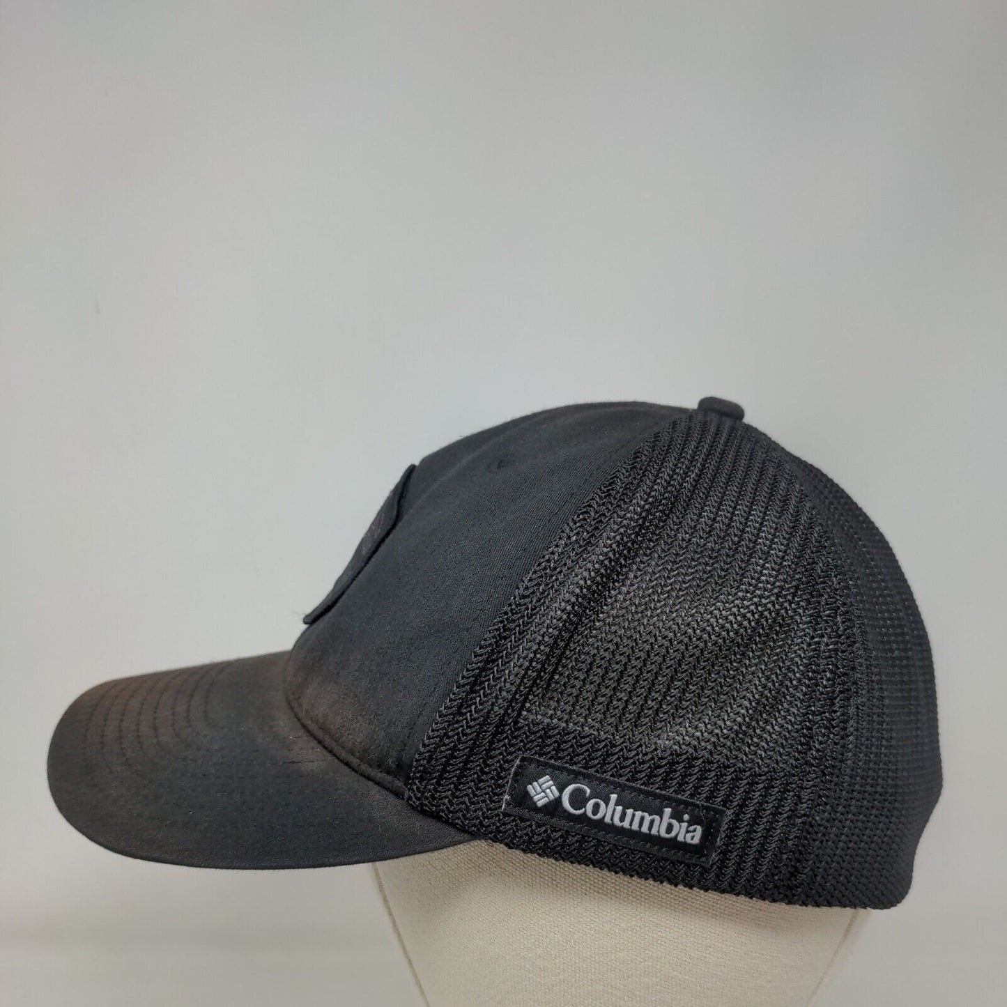 Columbia Patch Fitted Mesh Back Trucker Hat Black Large/XL 6 Panel