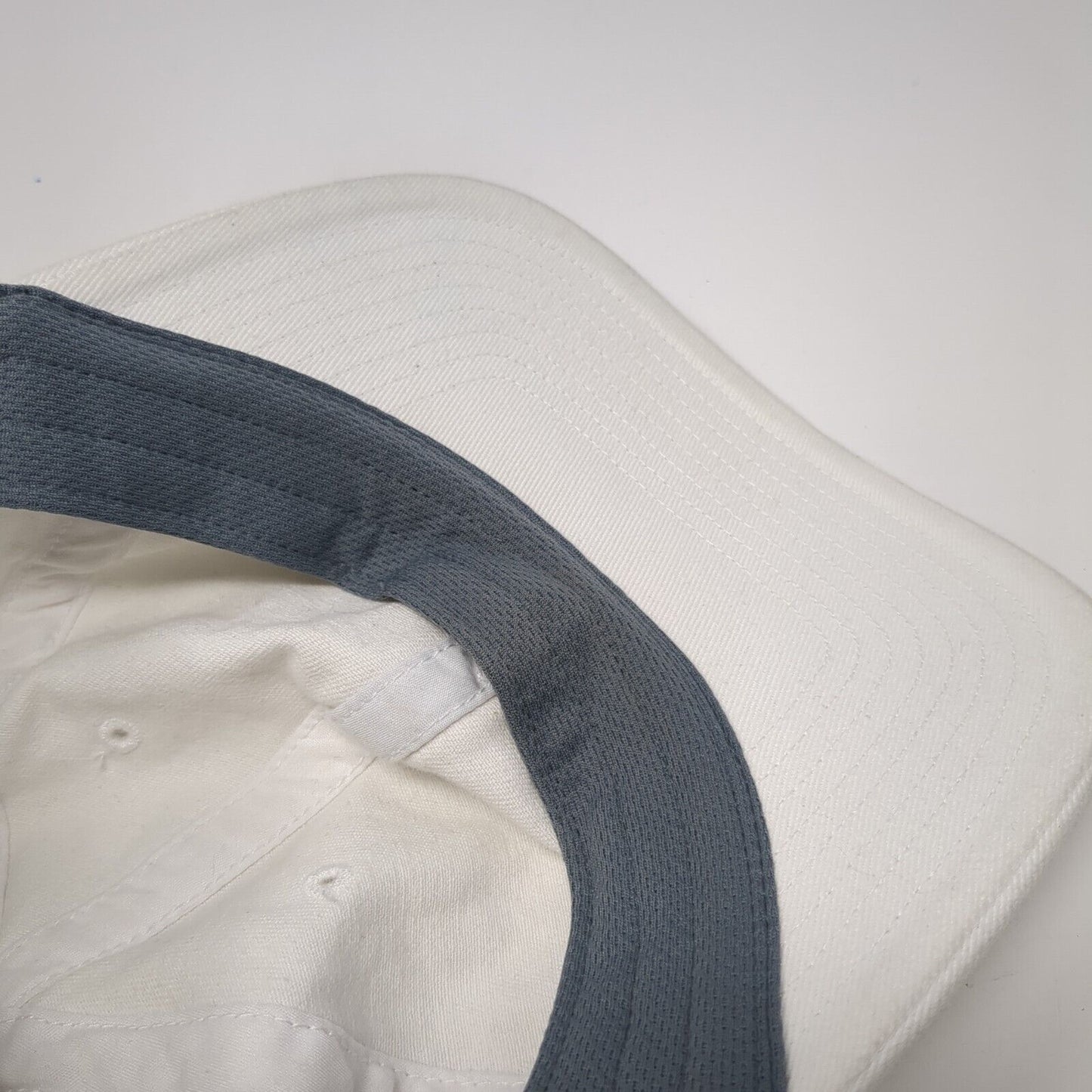 Adidas Slideback Hat White One Size Adjustable Embroidered 6 Panel Cotton