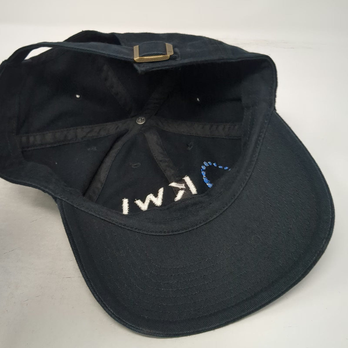 '47 Baseball Cap Black One Size Adjustable Strap Embroidered KWI Logo Cotton Hat