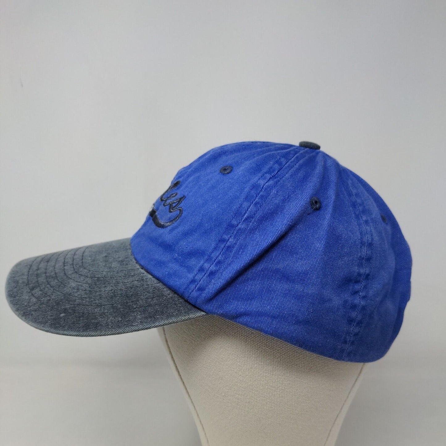 Distinctive Headwear Men's Strapback Hat Blue Embroidered Naples Florida Logo