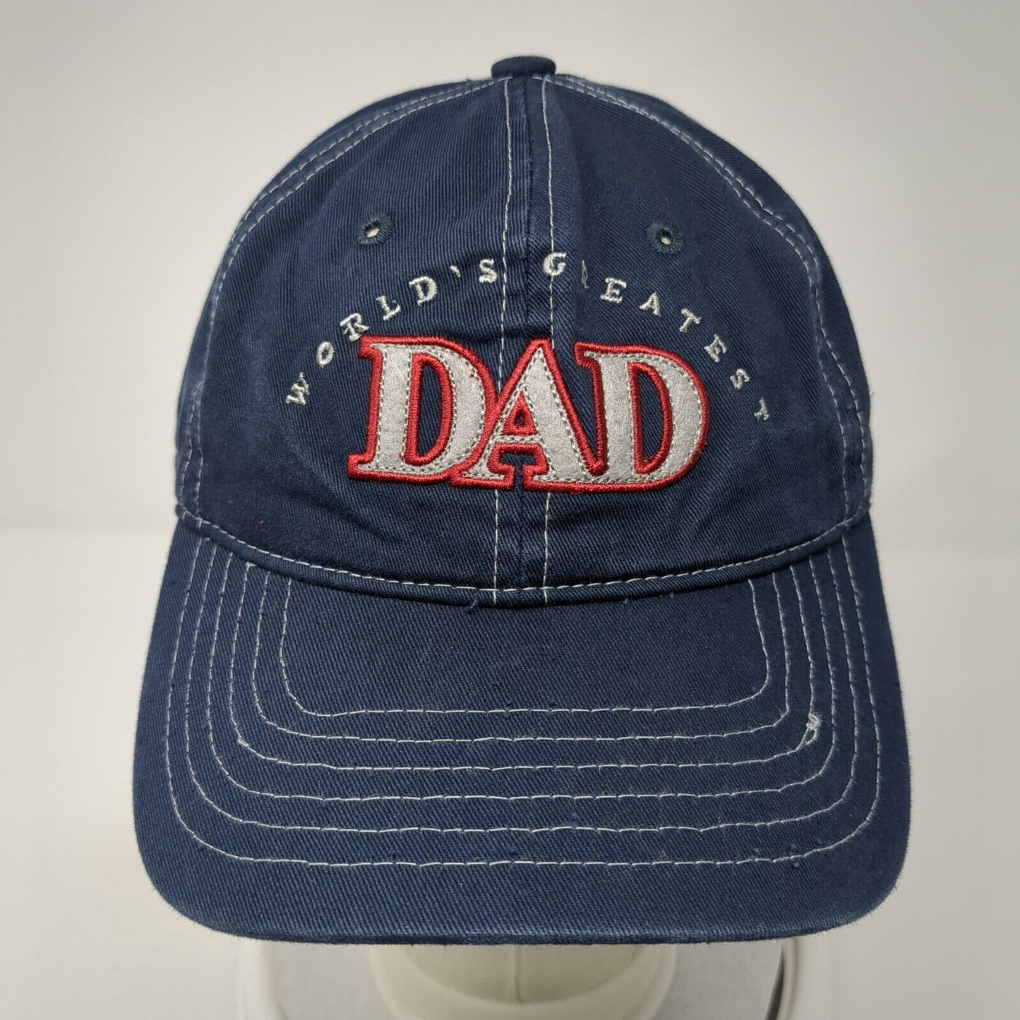 World's Greatest Dad Strapback Hat Blue One Size Concept One 6 Panel