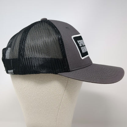 Springfield Armory Trucker Hat Gray One Size Mesh Back Snapback US Flag Patch