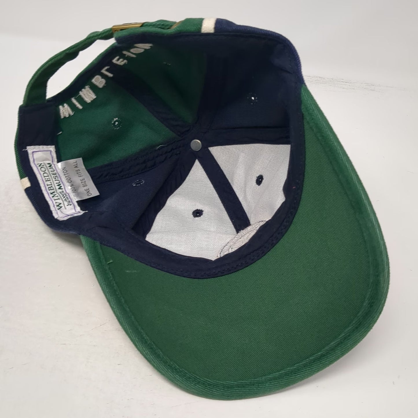 Wimbledon Championships Baseball Cap Blue Green White Tennis Museum Hat Vintage