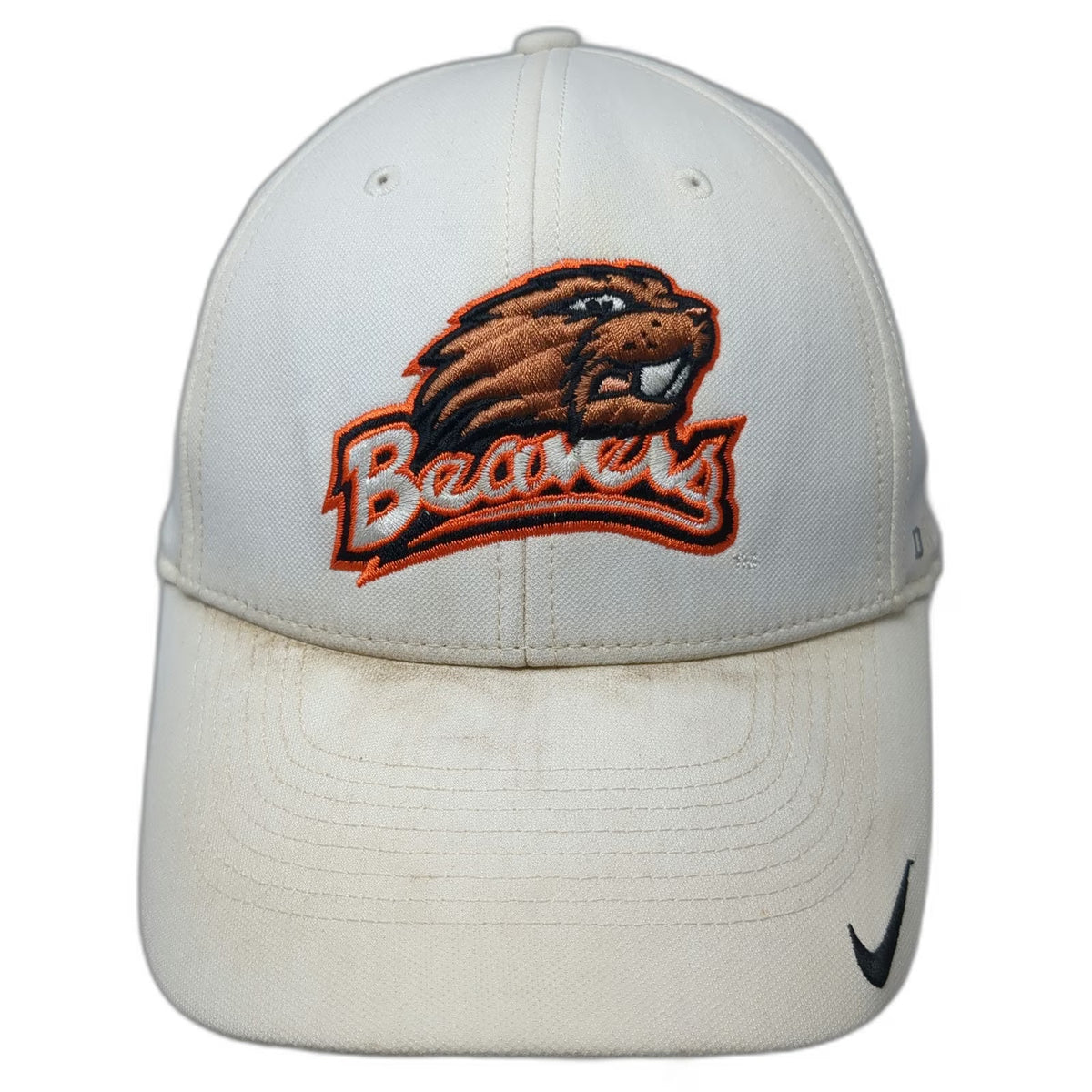 Oregon State Beavers NCAA Nike White One Size Hat OS Logo Dri-Fit Stretch Fit