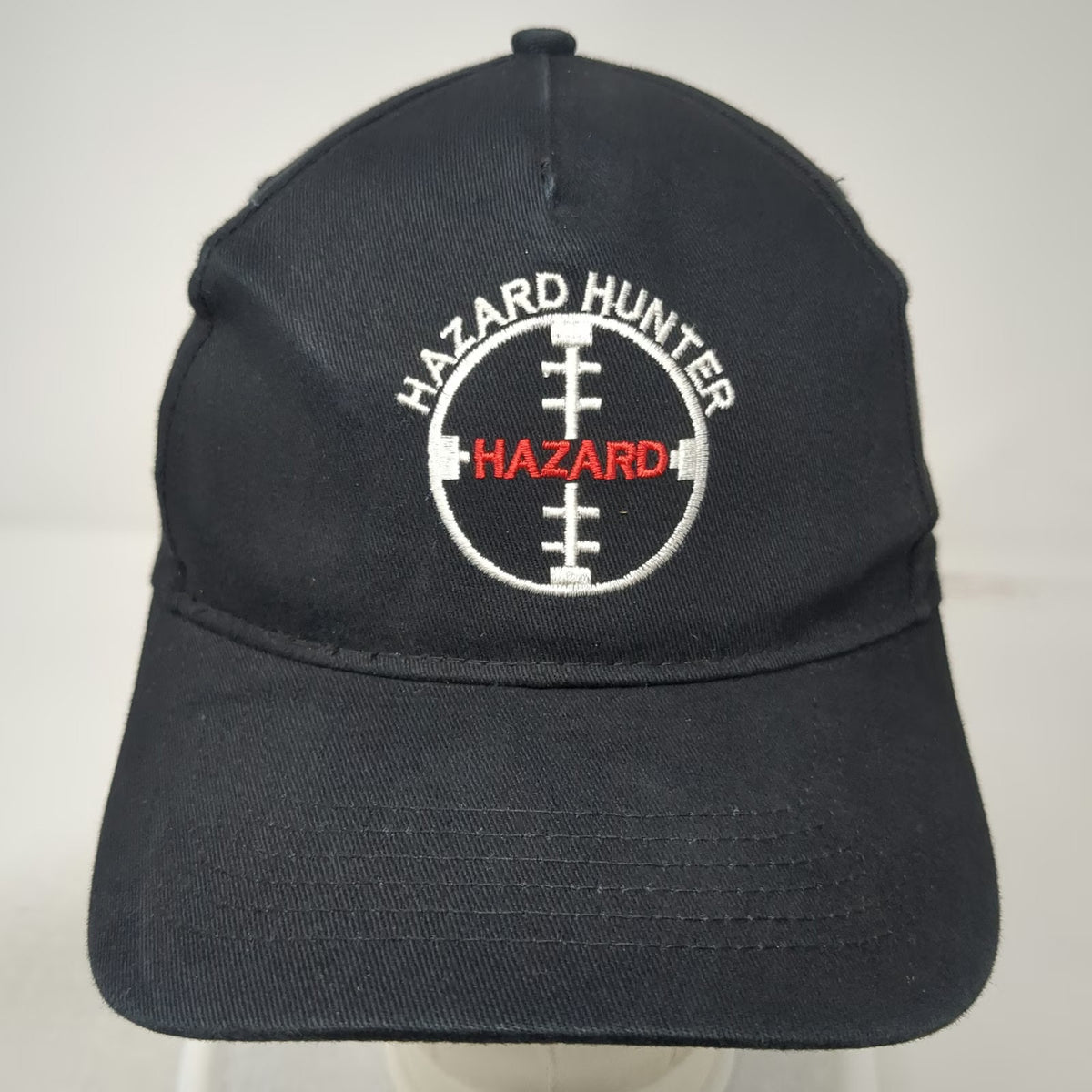 5 Panel Black One Size Simplot Hazard Hunter Crosshair Logo Adjustable Strap Hat