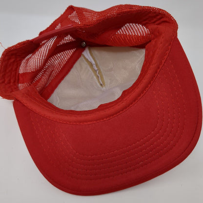 Te Amo Peru Snapback Mesh Back Trucker Hat Red One Size Colorblock