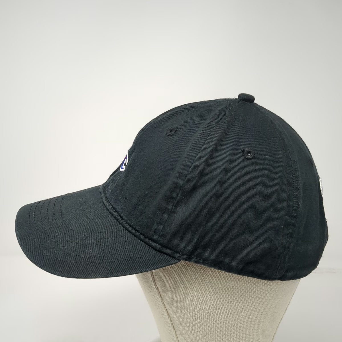 Champion Baseball Cap Black One Size Embroidered Logo Strapback Cotton Hat