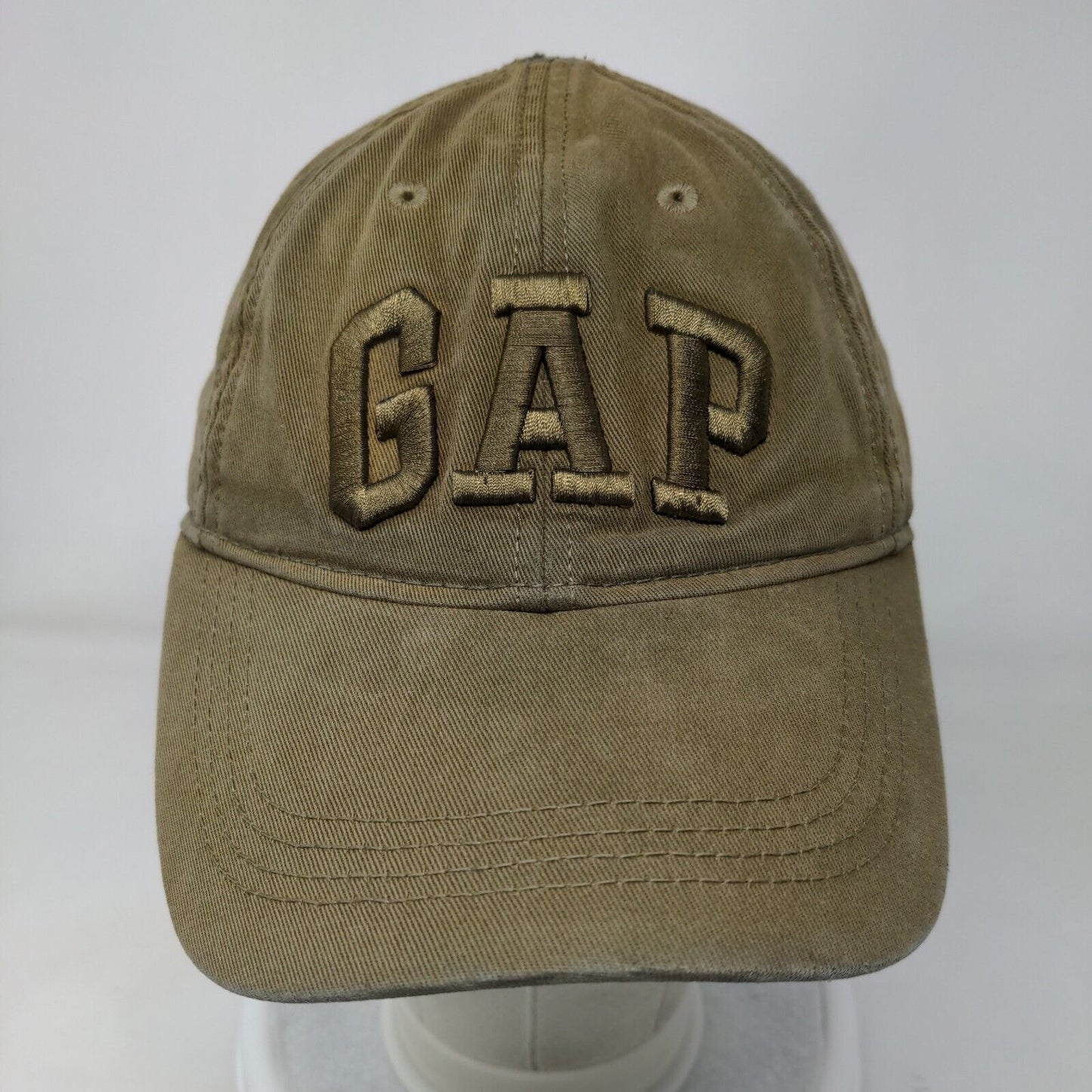 Gap Stretch Strapback Hat Brown One Size Embroidered Solid 6 Panel