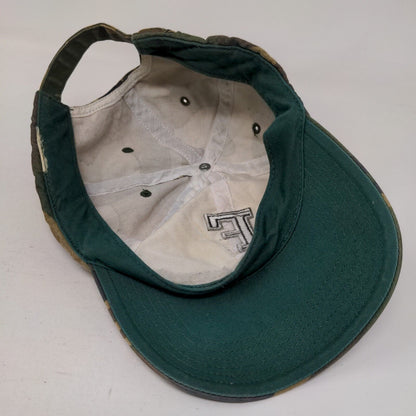 Unbranded Camo Slideback Hat Embroidered F Logo Adjustable Distressed Worn