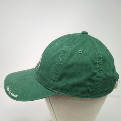 Life is Good Baseball Cap Green One Size Bicycle Logo Adjustable Slideback Hat