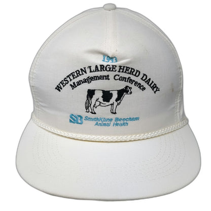 5 Panel White OSFM Hat Western Large Herd Dairy Conference 1993 Cow SmithKline