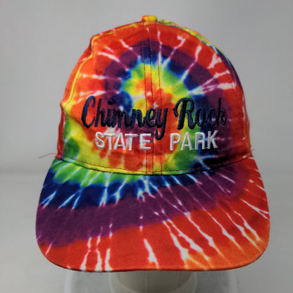 Chimney Rock State Park Strapback Hat Multicolor OSFM Tie Dye 6 Panel