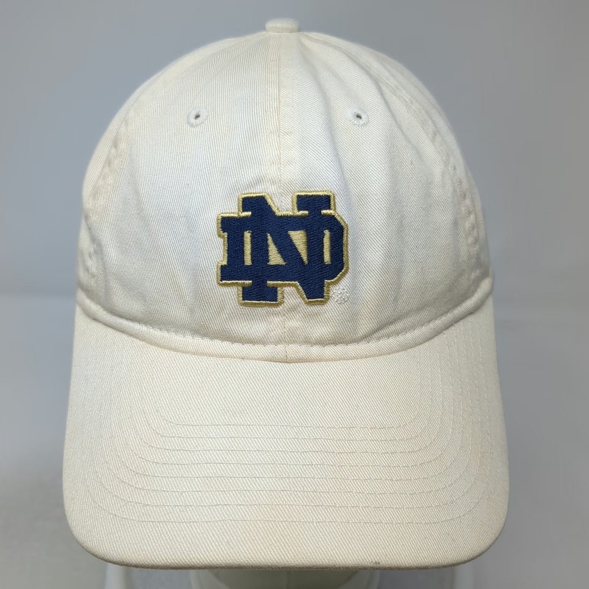 Notre Dame Fighting Irish NCAA Adidas Cap White One Size ND Logo Embroidered Hat