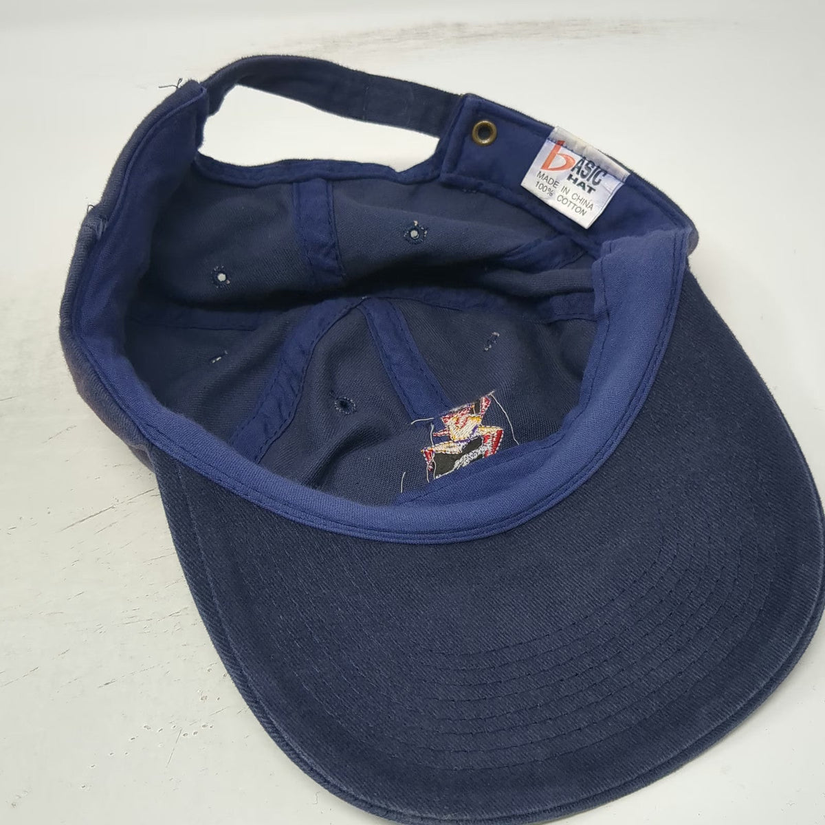 Basic Hat Baseball Cap Blue One Size Celebration Florida Logo Cotton Slideback