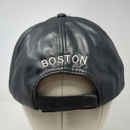 Black Baseball Cap One Size Boston Letter B Embroidered Strapback Hat Souvenir