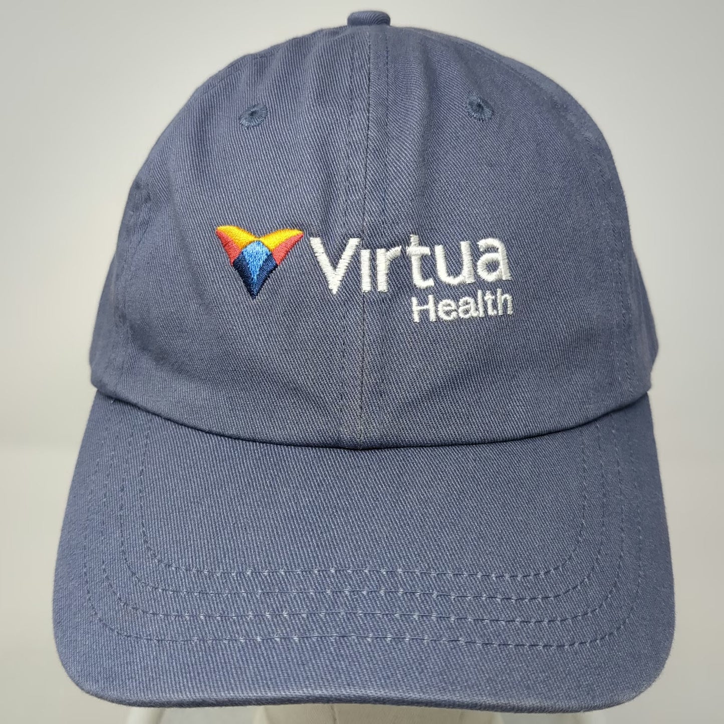 Paramount Baseball Cap Blue One Size Slideback Virtua Health Logo Cotton Hat