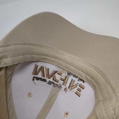 Dri Duck Baseball Cap Beige One Size Fish Embroidery Machine Shop Cotton Hat
