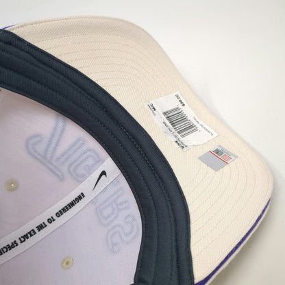 LSU Tigers NCAA Nike Rise Cap Beige L Flex Fit Dri-FIT Curved Brim Back Logo Hat