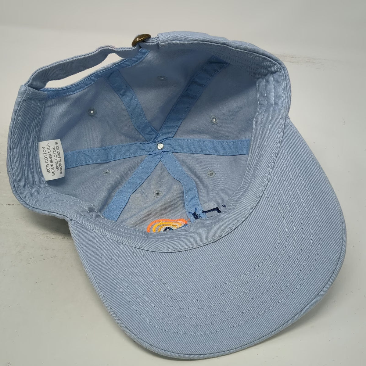 Vela Sun Water Logo Blue One Size Baseball Cap Hat Adjustable Slideback Cotton