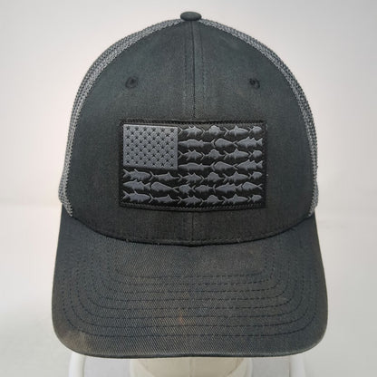 Columbia Baseball Cap Gray XL PFG Fishing Gear American Flag Mesh Back Hat