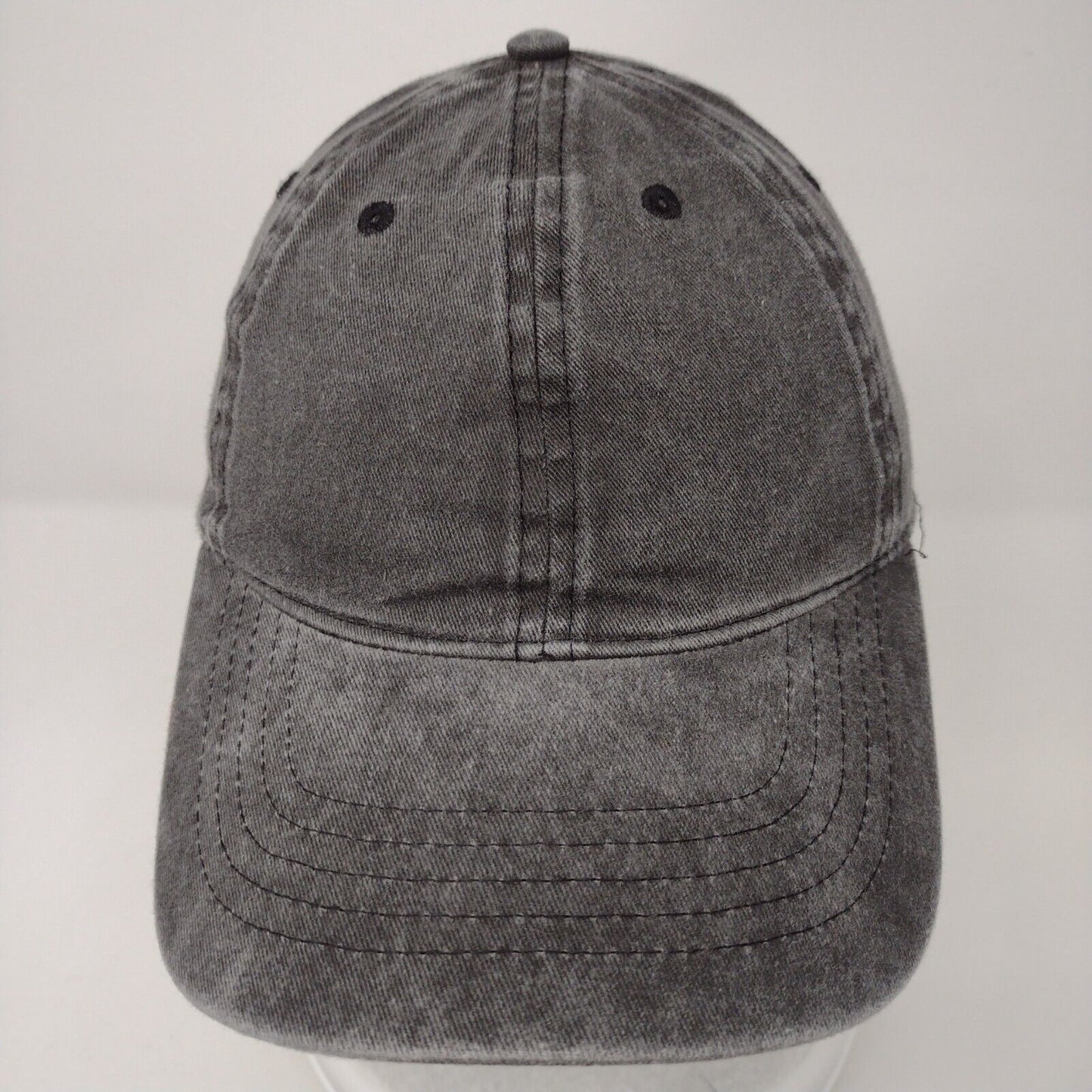 Unbranded Strapback Hat Gray OSFM Solid Adjustable Blank 6 Panel
