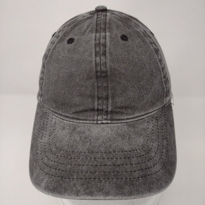 Unbranded Strapback Hat Gray OSFM Solid Adjustable Blank 6 Panel