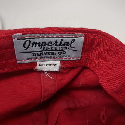 Imperial Baseball Cap Red One Size Buck Brannaman Clinic Horse Embroidery Hat