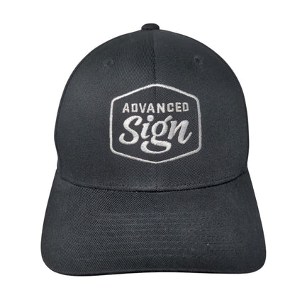 Advanced Sign Fitted Hat Black S/M Flexfit Embroidered 6 Panel Port Authority