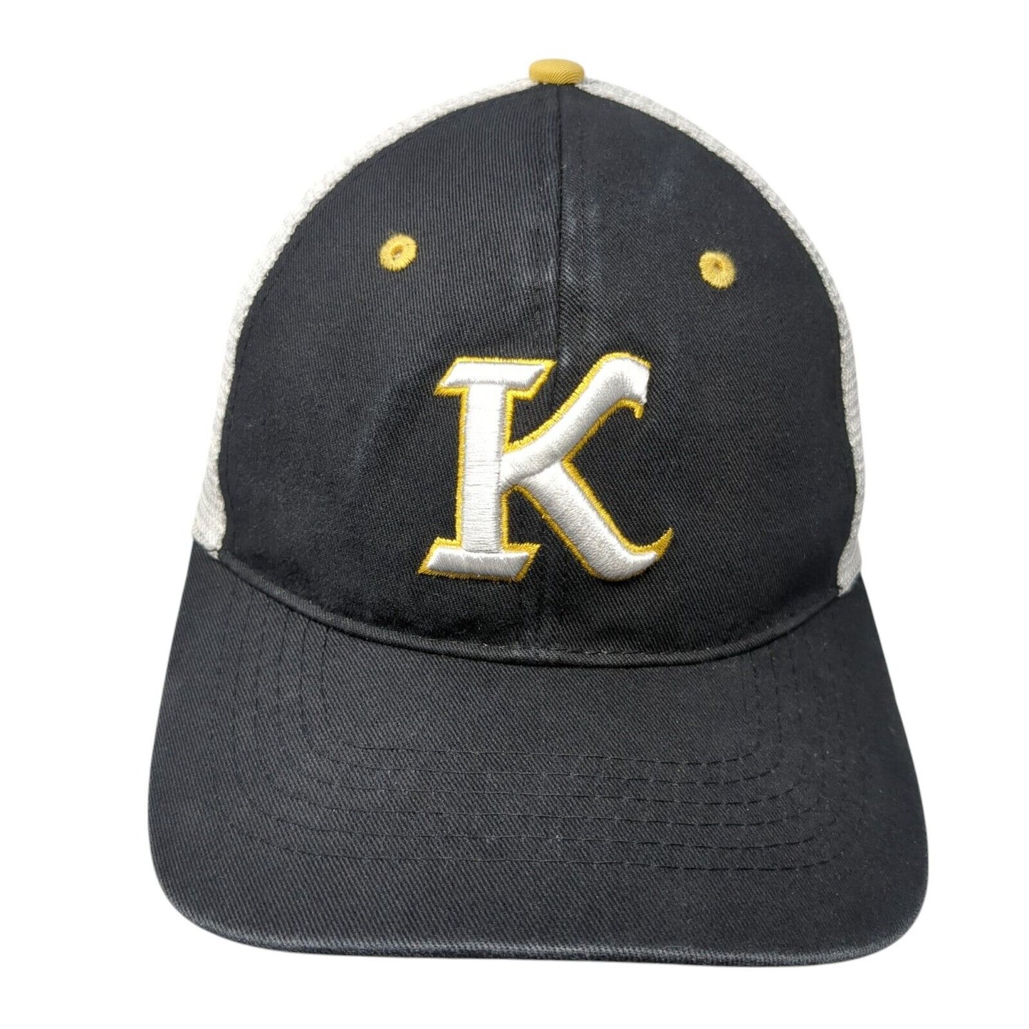 Kuna Strapback Trucker Hat Black One Size Adjustable Embroidered Mesh Back