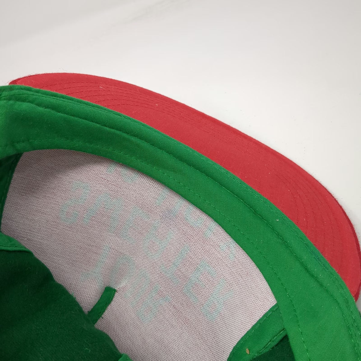 5 Panel Green Red Hat One Size Pom-Pom Knit Snapback Ugly Sweater Message Humor