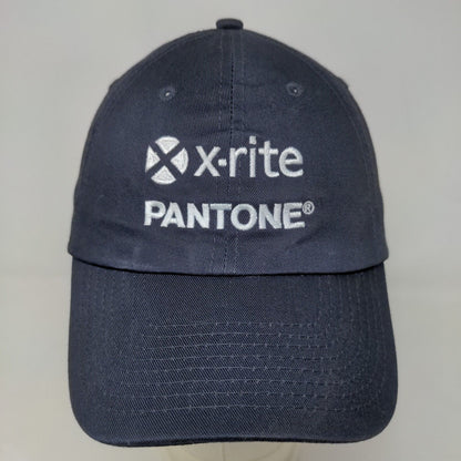 Unbranded Men's Strapback Hat Blue Embroidered Pantone X-Rite Logo Cotton