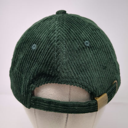 Green Corduroy Go Birds Embroidery Baseball Cap One Size Slideback Strap Hat