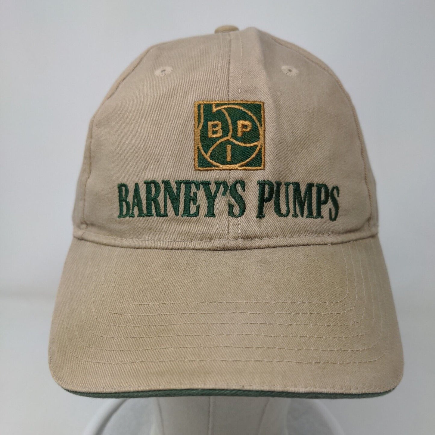 Barney's Pumps BPI Strapback Hat Tan One Size Embroidered Cap America