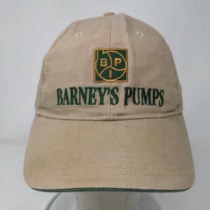 Barney's Pumps BPI Strapback Hat Tan One Size Embroidered Cap America