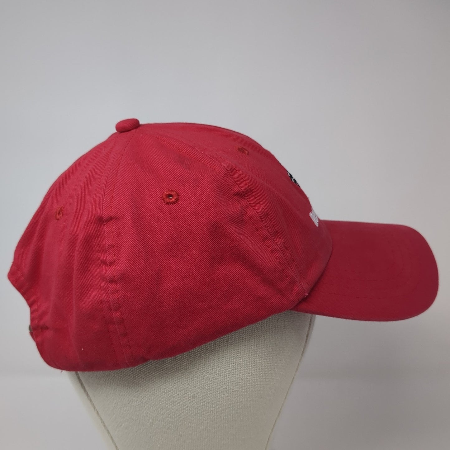 Ready Set Crowel Slideback Baseball Cap Red One Size Adjustable Embroidered