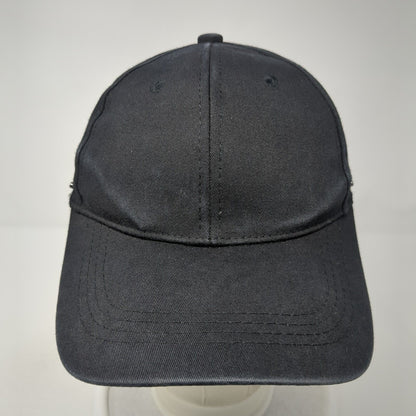 Unbranded Slideback Hat Black One Size Adjustable Vented Holes 6 Panel Blank