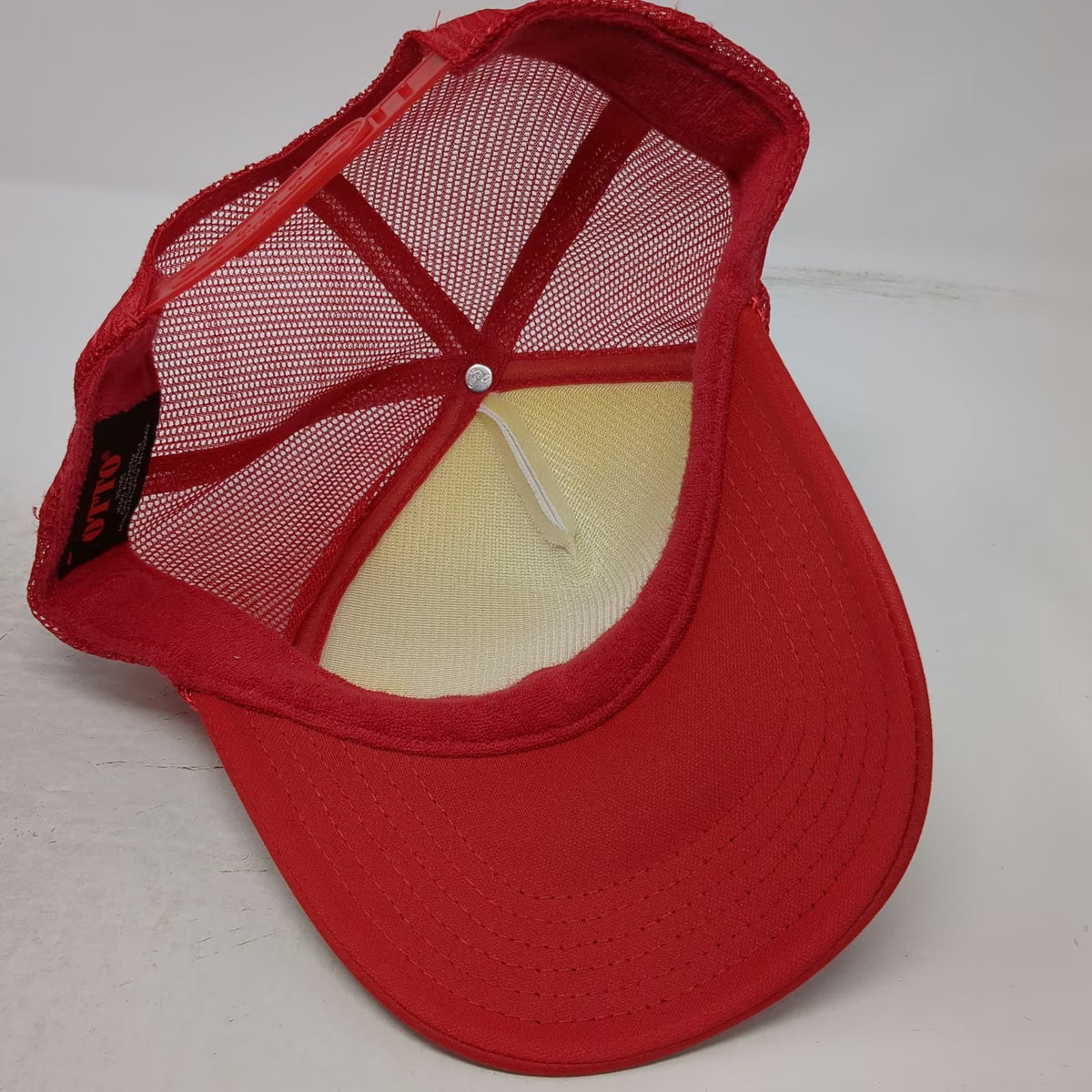 Otto Trucker Hat Red White OSFM Manhattan Beach CA Surfing Santa Xmas 2024 Foam
