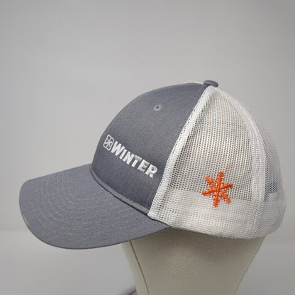 Winter Snapback Mesh Back Trucker Hat Gray One Size Port Authority