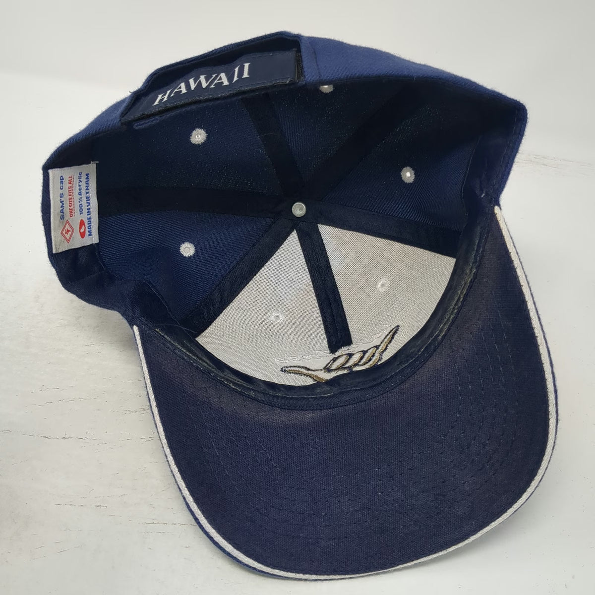 Sam's Cap Baseball Cap Blue One Size Hawaii Shaka Hang Loose Acrylic Hat