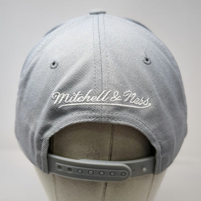 Mitchell & Ness NBA New York Knicks Snapback Hat Gray White One Size Embroidered