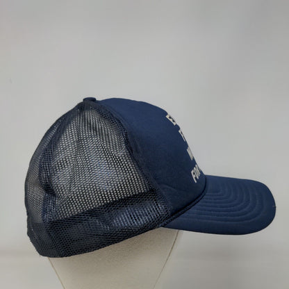 Elect Frank Mullin For Sheriff Adult Snapback Trucker Hat Blue OS Rope Mesh Back