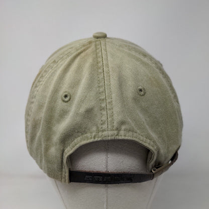 MRJ Slideback Hat Tanish-Green One Size Adjustable Mesh Lined Embroidered Adams