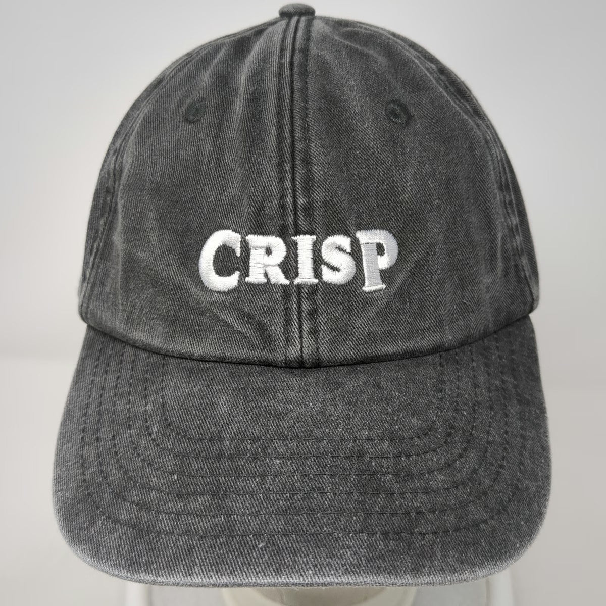 Beechfield Baseball Cap Gray OSFM Slideback Cotton Curved Brim Crisp Logo Hat