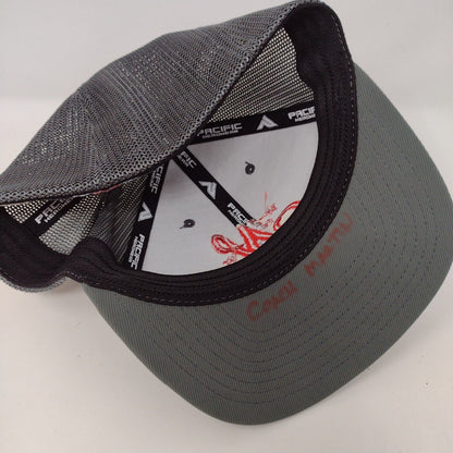 N Boise Fitted Mesh Back Trucker Hat Gray 7 3/8-8 Pacific Headwear