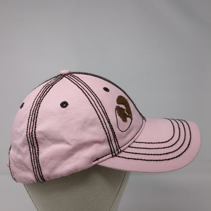 Mossy Oak Strapback Hat Pink One Size Adjustable Embroidered Paramount Outdoors