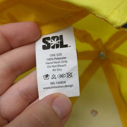 SOL Baseball Cap Yellow One Size Heart Arrow Embroidery Strapback Adjustable Hat