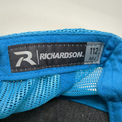 Richardson Trucker Hat Gray Blue Heliodon Lighting One Size Mesh Snapback Logo